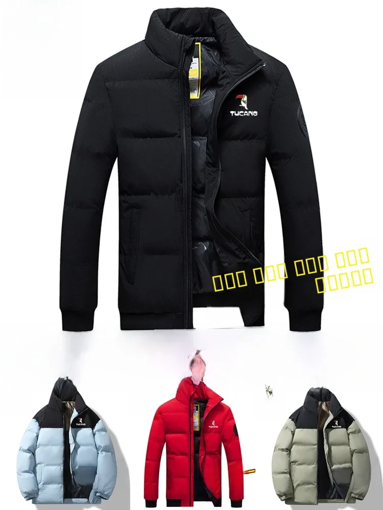 

TUCANO Men's Cotton Jaet Winter New ort Thiened Warmth down Cotton Coat Outerwear Men's Faionable Youth Sle Zipper ...