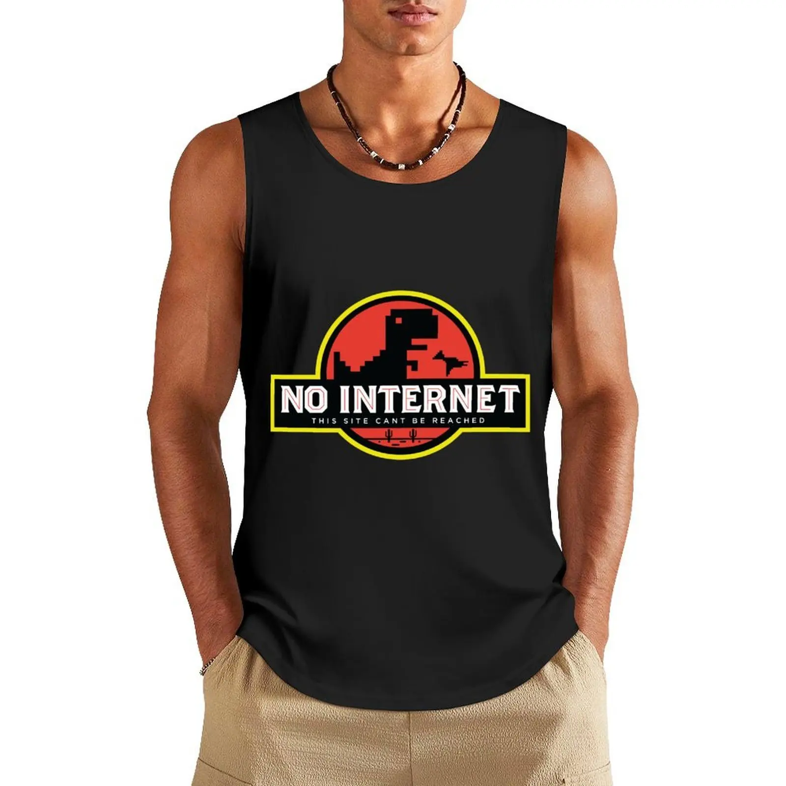 

No Internet Tank Top male top gym wear men gym men