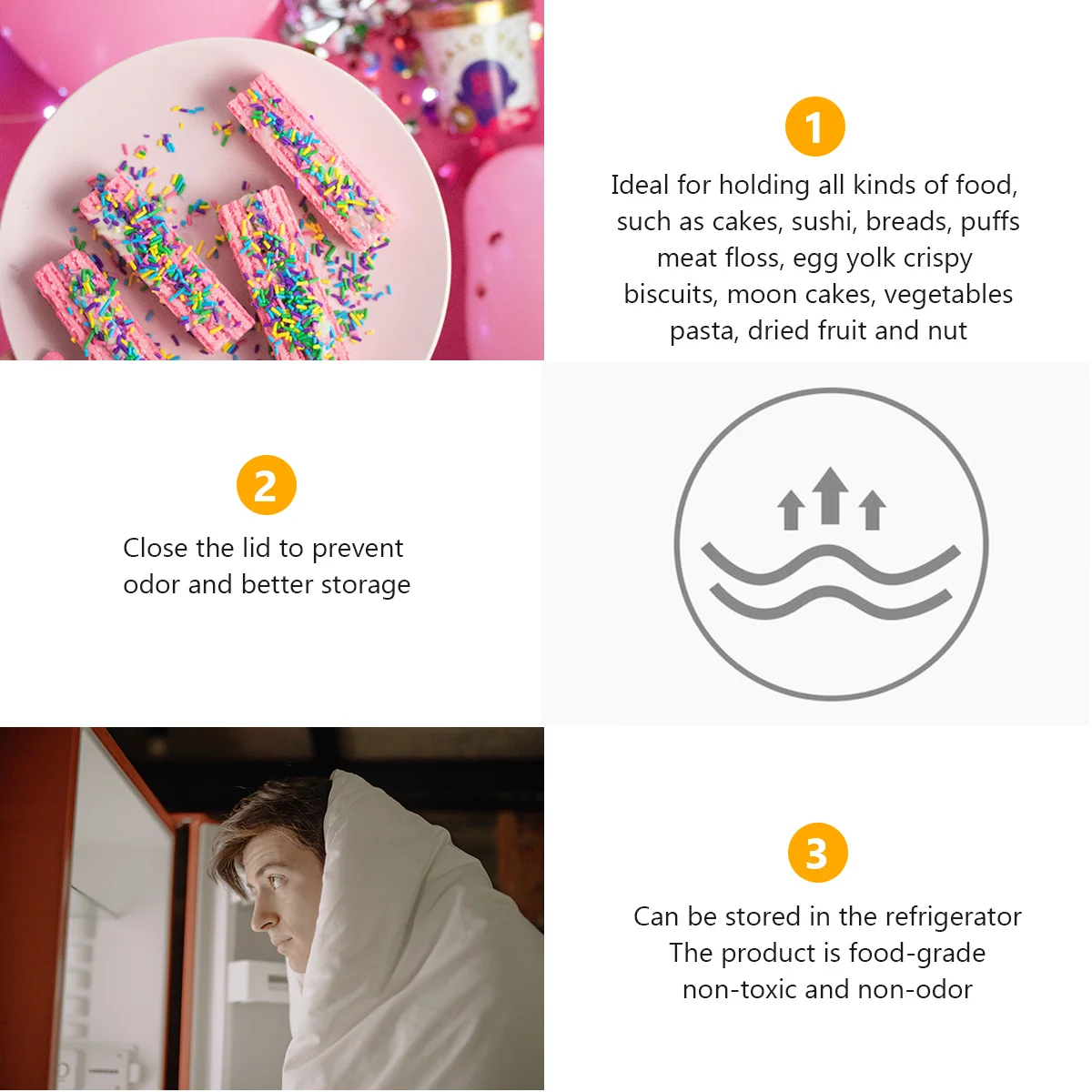 

50Pcs Plastic Cake Packaging Box Clear Rectangular Tray Black Base Disposable Takeout Food Container Dessert Tray