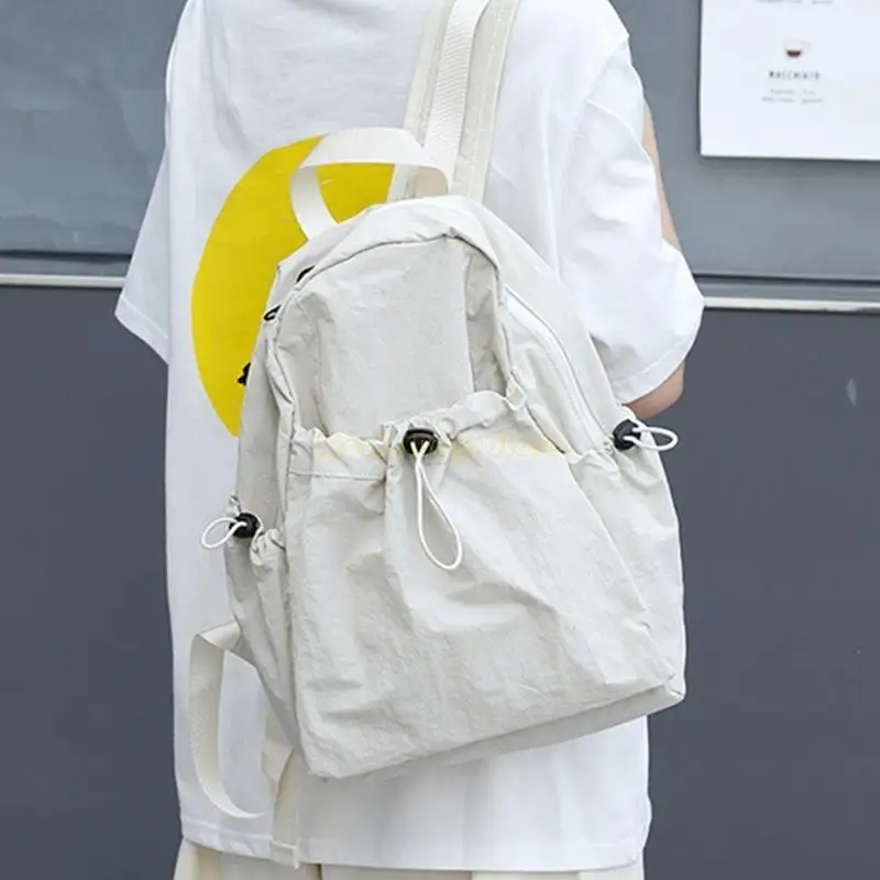 

X90D Ruched Drawstring Backpack Casual Travel Daybags College Pack for Women Girl