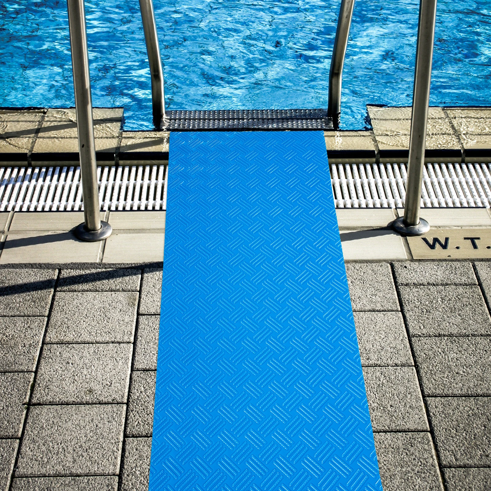 

Swimming Pool Ladder Pad Non-slip Mat PVC Anti-skid Step Pool Floor Bath Comfortable for Stairs Decoration