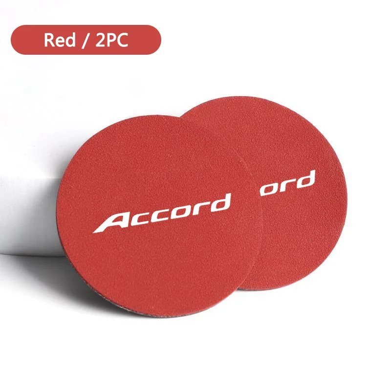 Fashion 2Pcs Car Coaster Water Cup Mat Auto Interior Accessories For Honda ACCORD 7th 8th 9th 10th 2003 2007 2010 2014 2022 2021