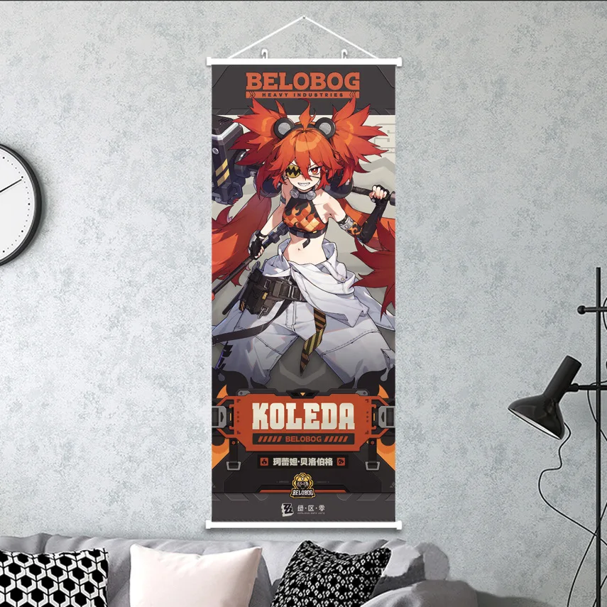 Game Zenless Zone Zero Cartoon Characters Hanging Picture Two-Dimensional Heat Transfer Scroll Style Hanging Paintings