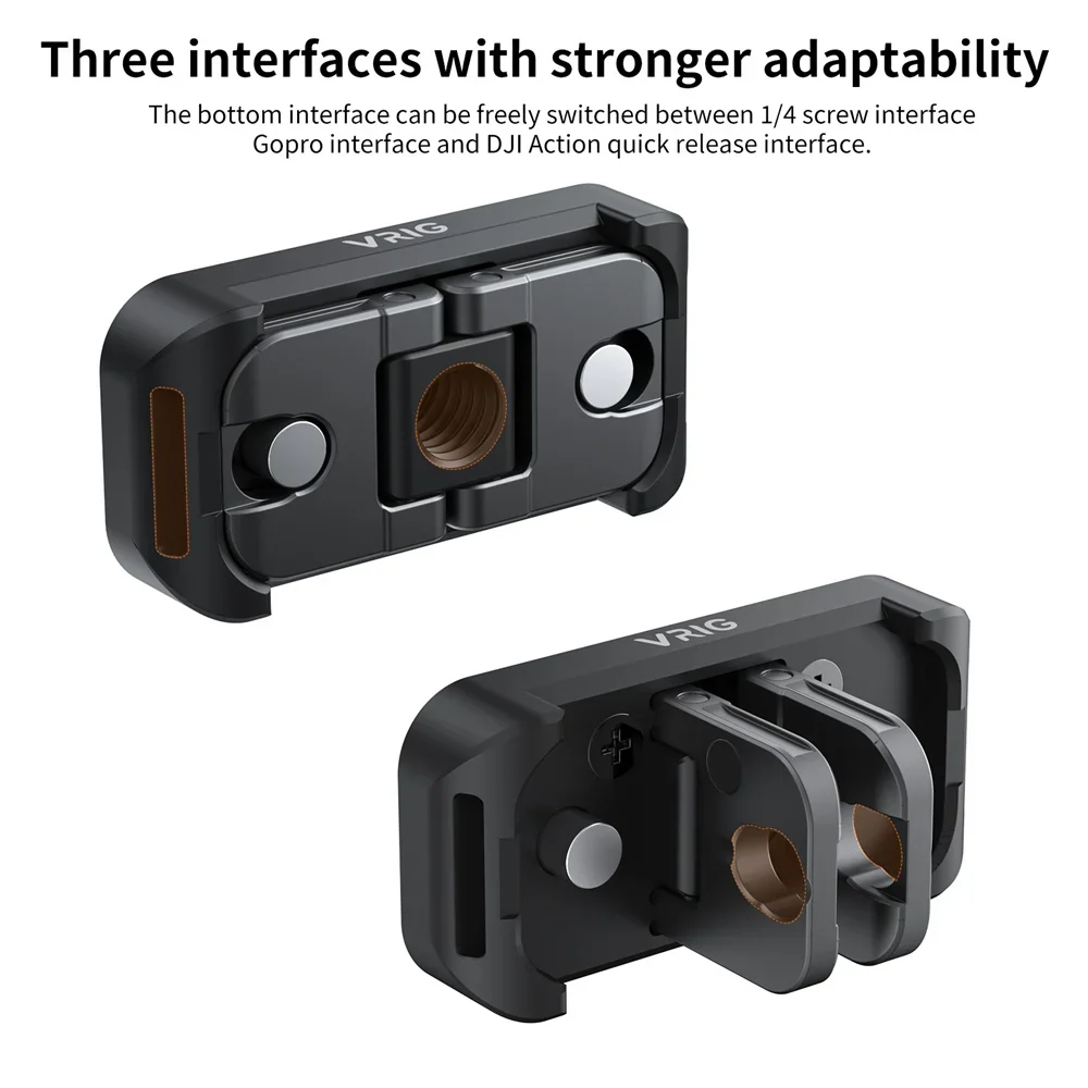 3-in-1 Magnetic Quick Release Adapter for Insta360 X4 with DJI-AC Gopro Mount 1/4