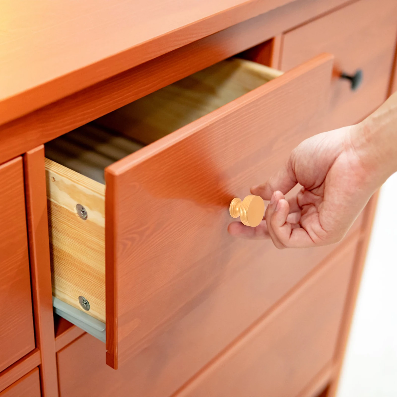 

5pcs Aluminum Alloy Cabinet Handles Simple Durable Drawer Pulls Wardrobe Knobs Dresser Cupboard Furniture Hardware Boho Style