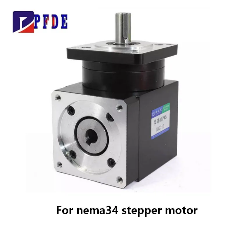 Right Angle Planetary Gear Reducer With Reduction Ratio 4 5 6 10 For CNC Nema34 Stepper Motor