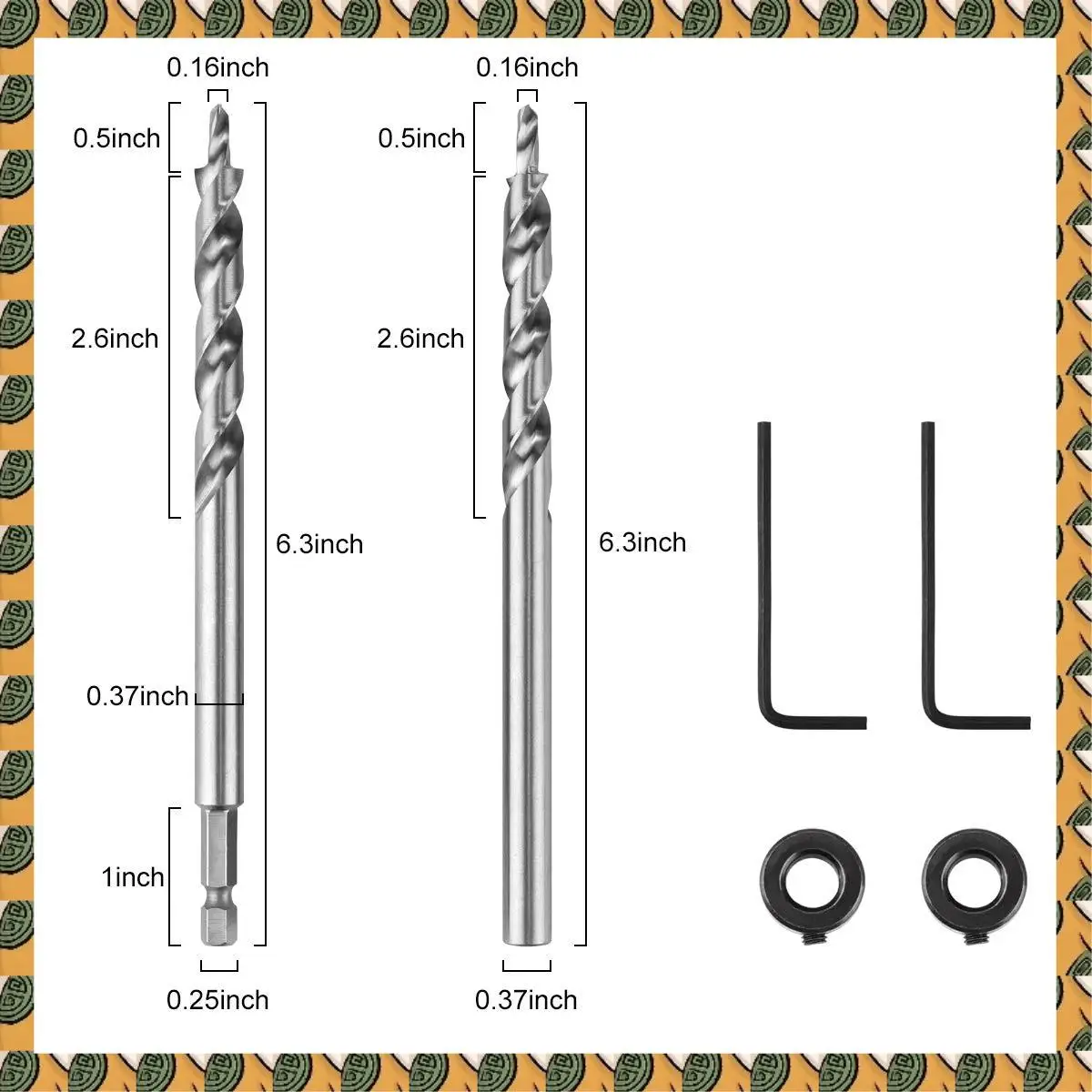 

A77I 3/8-дюймовое сверло с карманными отверстиями и ограничителем глубины с 5-компонентным самоцентрирующимся шарниром, набором корончатых сверл