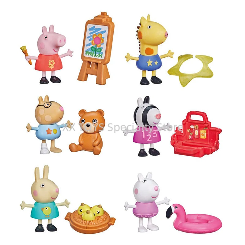 Hasbro Peppa Pig Peppa’s Adventures Peppa’s Fun Friends Pedro Pony Gerald Giraffe Suzy Sheep Zoe Zebra Mini Figure Preschool Toy