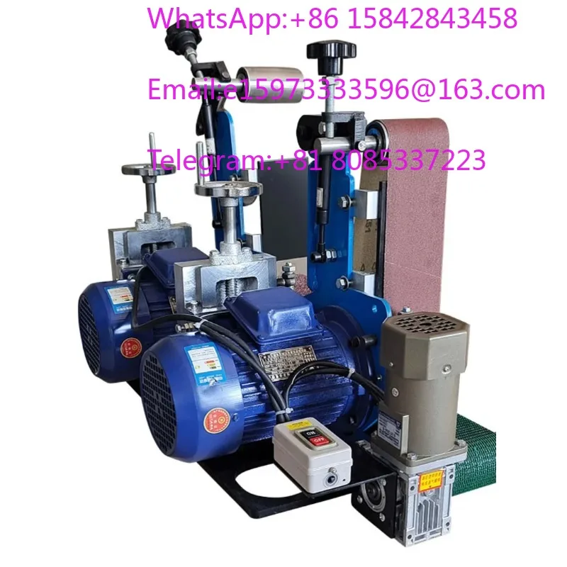 Desktop Belt Sander Flat Polisher Metal Derusting Wire Drawing Mirror Finishing Machine