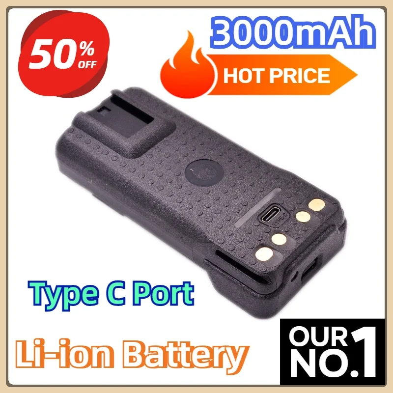 

USB Type C Port 16.7Wh For Motorola APX1000 XPR3300 XIR P8668 P6600i DP4400 HAM Radio PMNN4409 Li-ion Battery Pack