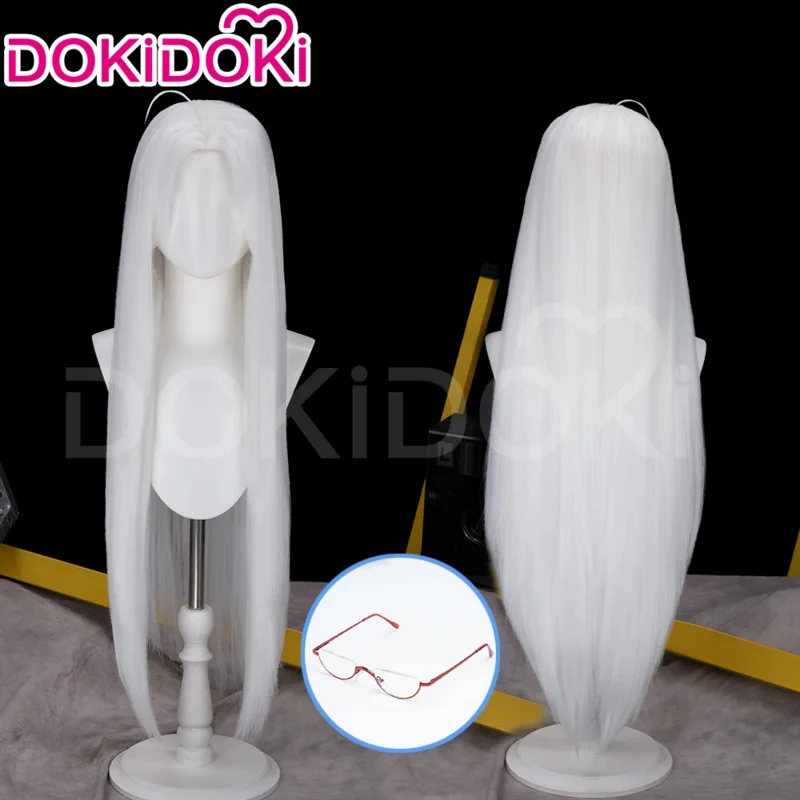 متوفر في المخزون شعر مستعار Seiko Ayase أنيمي Dandadan تأثيري DokiDoki المرأة شعر رمادي طويل دان دان سايكو نظارات الأذن كليب التصحيح غطاء مجاني