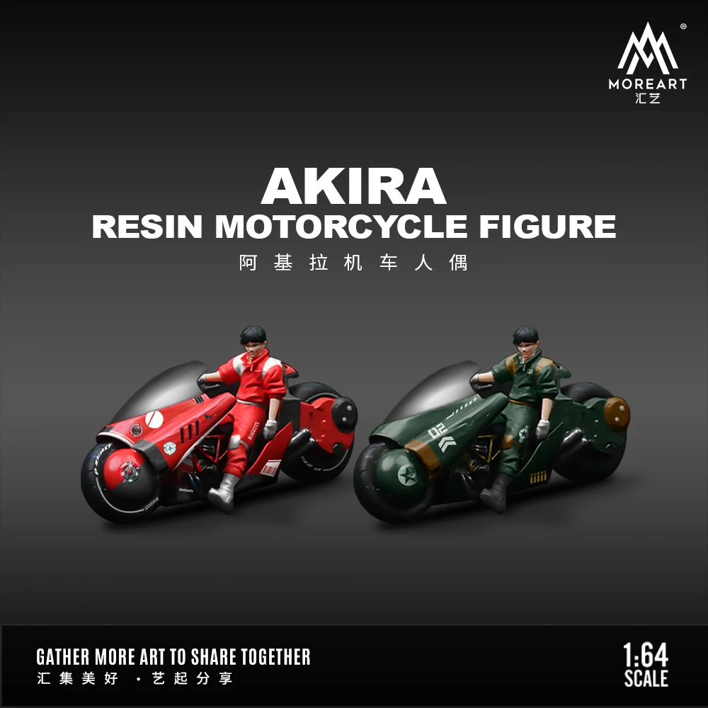 MoreArt-Aquila Ducati Resin Action Figure, conjunto de motocicleta, modelo 1:64