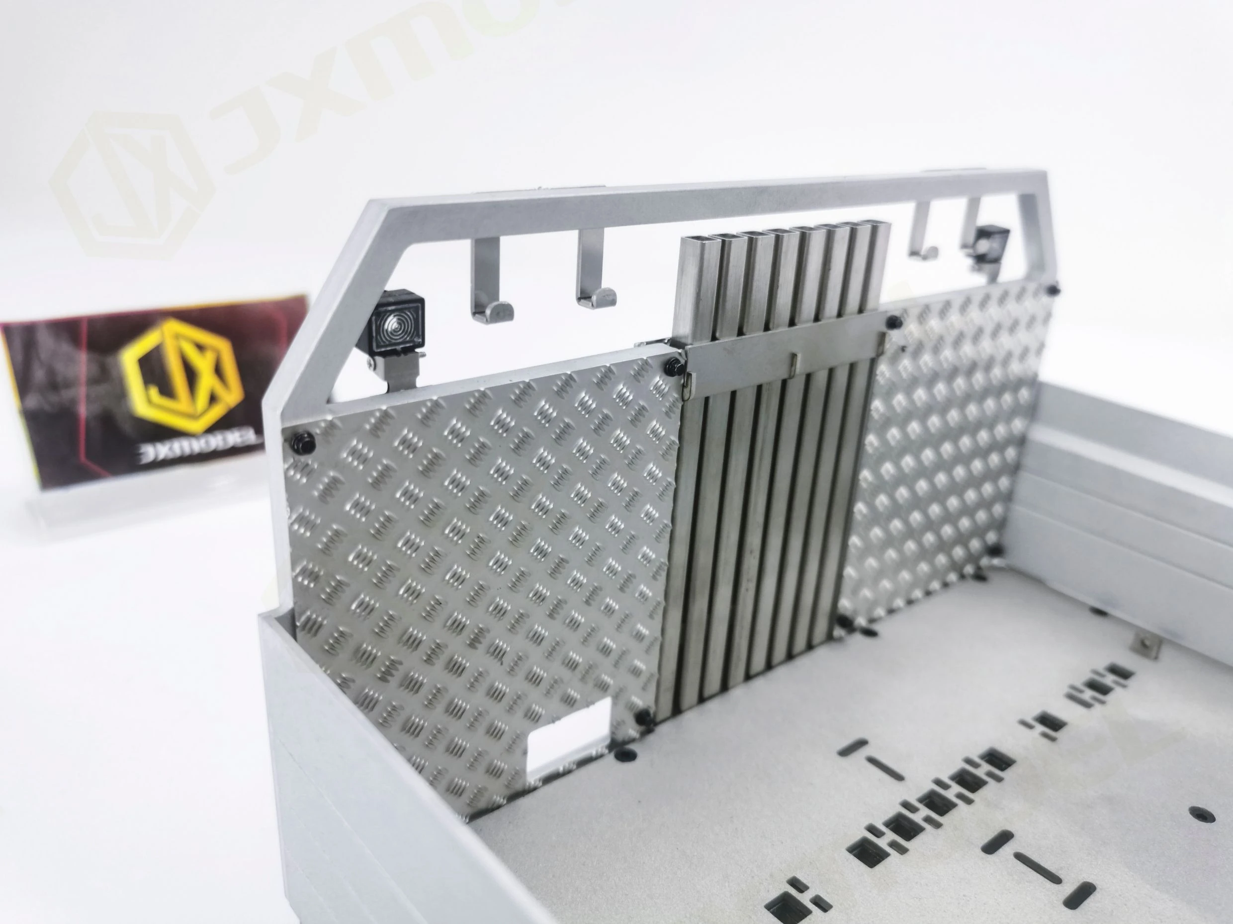 RC 1/14 Metall-Lastbehälter Ersatzteil für Tamiya Hydraulikbagger, Lader, Muldenkipper, SCANIA, MAN, VOLVO Anhänger, Kipper, DIY-Teile – Detail 10