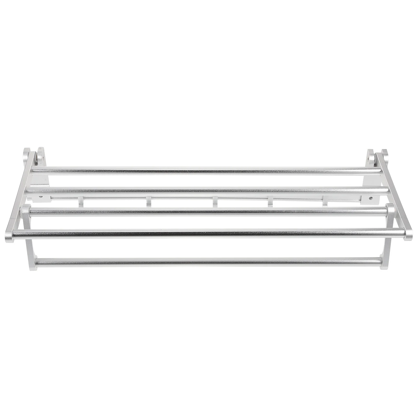 Folding Metal Towel Rack Wall Mounted Bathroom Organizer Shelf Retractable Shower Shelf Punch Free Storage Hanging Rack