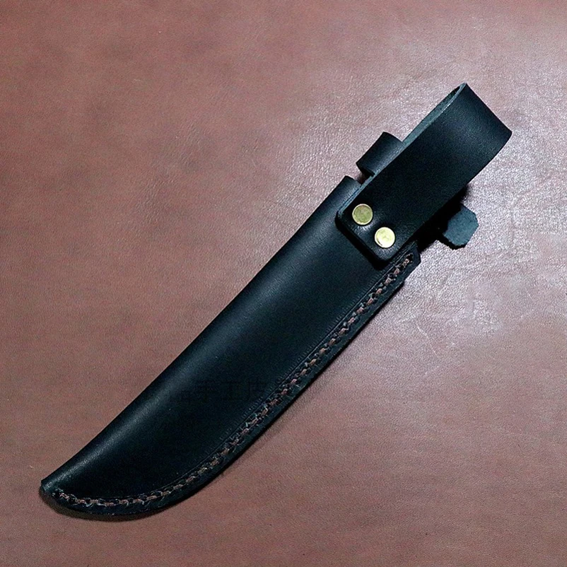 11 Sizes 35mm Inner Width Genuine Cow Leather Straight Knife Sheath Scabbard Fixed Blade Cowhide Cover Pants Storage Bag Holders