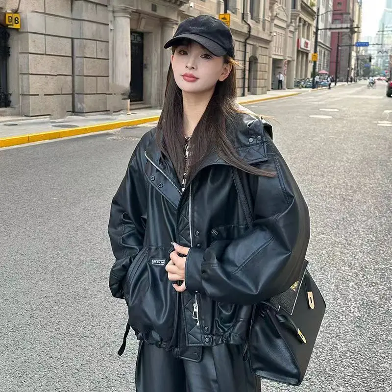 

Корейская короткая пуховая одежда из искусственной кожи с хлопковой подкладкой, женская зимняя куртка 2024, новая куртка на хлопковой подкладке, утолщенная маленькая стеганая куртка WF