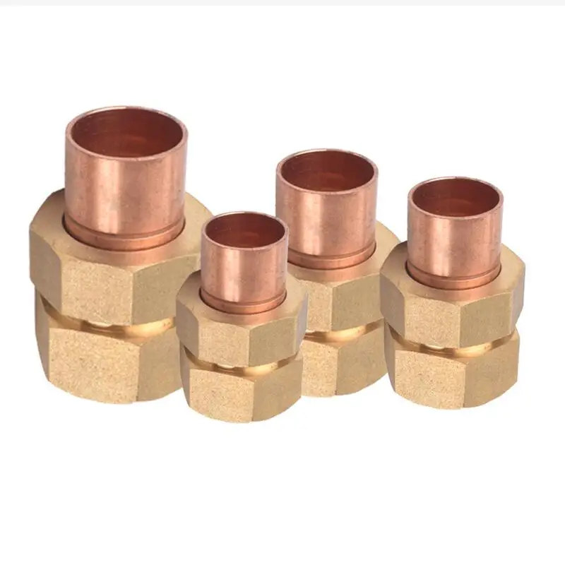 

Brass BSP Female Thread + Copper Fitting Straight Union Nut Socket Welding Pipe Connector for Air Conditioning Refrigeration