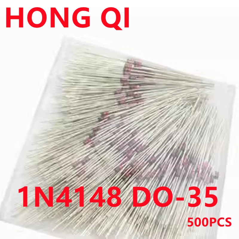 500 adet 1N4148 IN4148 yüksek hızlı anahtarlama diyotları DO-35 cam diyot