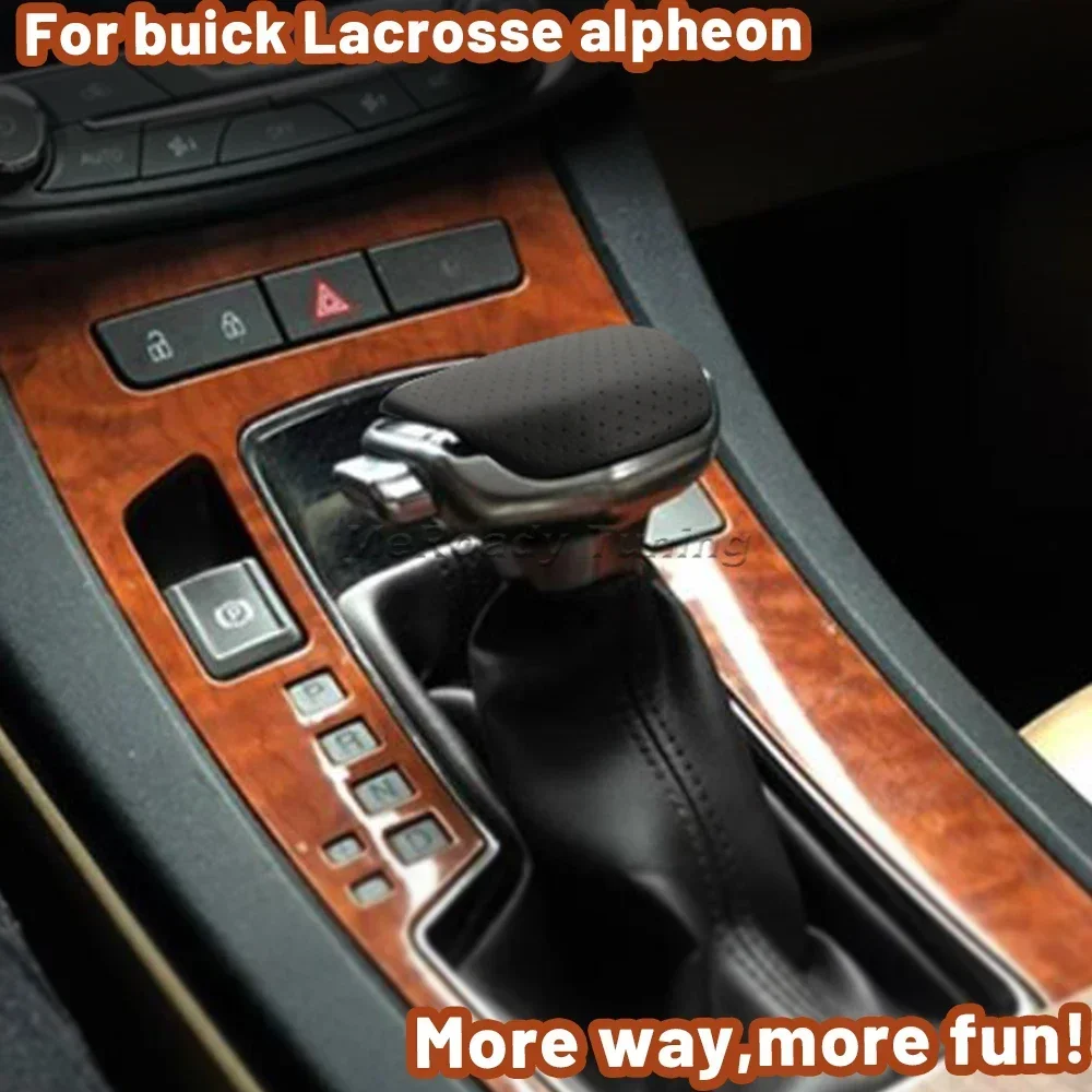 

Leather ABS Upgrade Gear Shift Knob with Button Control Handle Lever For Buick Lacrosse Alpheon Regal Interior Tunning
