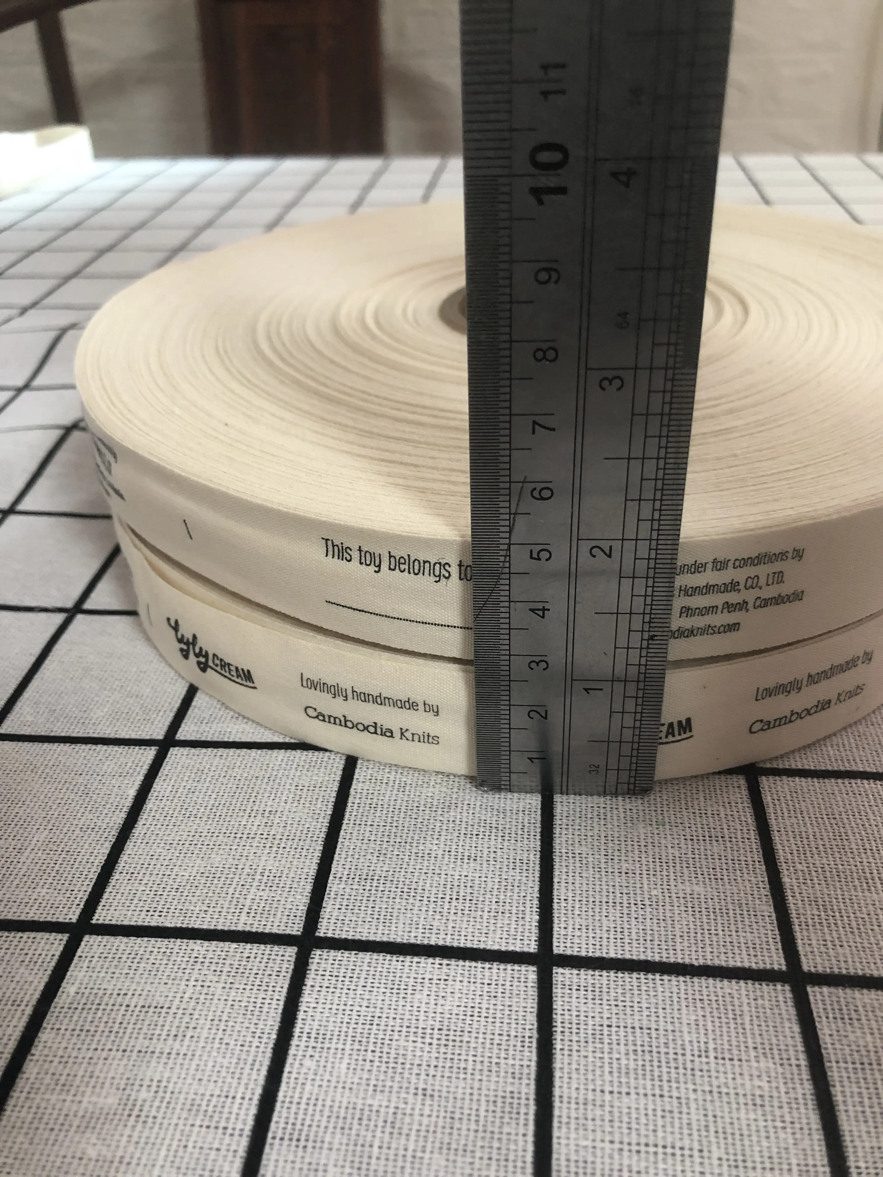 Teramila-Baumwoll-Kleidungsetiketten, Bänder, 2 m/Lot, Etiquetas, handgefertigt, DIY, Nähen, Basteln, Kleidung, Steppdecke, Zubehör, 2,5 cm, 3 cm, 4 cm Breite – Detail 5