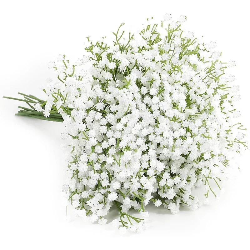 

5/10/20Pcs Artificial Babys Breath Flowers Real Touch Gypsophila Suitable for Wedding Bride Engagement Ornament Room Decor Fern