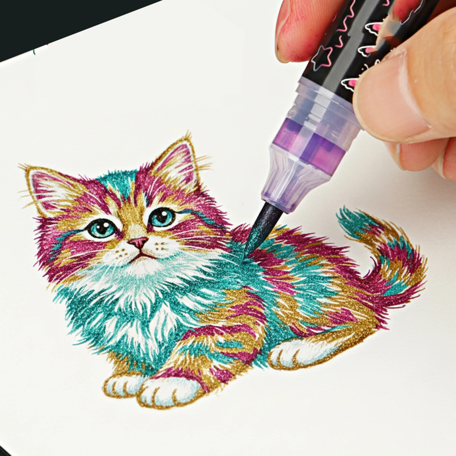 

10 шт., разноцветная струящаяся песочная сверкающая ручка-бабочка, мягкая головка, красивая ручка для каллиграфии, инструмент для рисования, подарки для детей