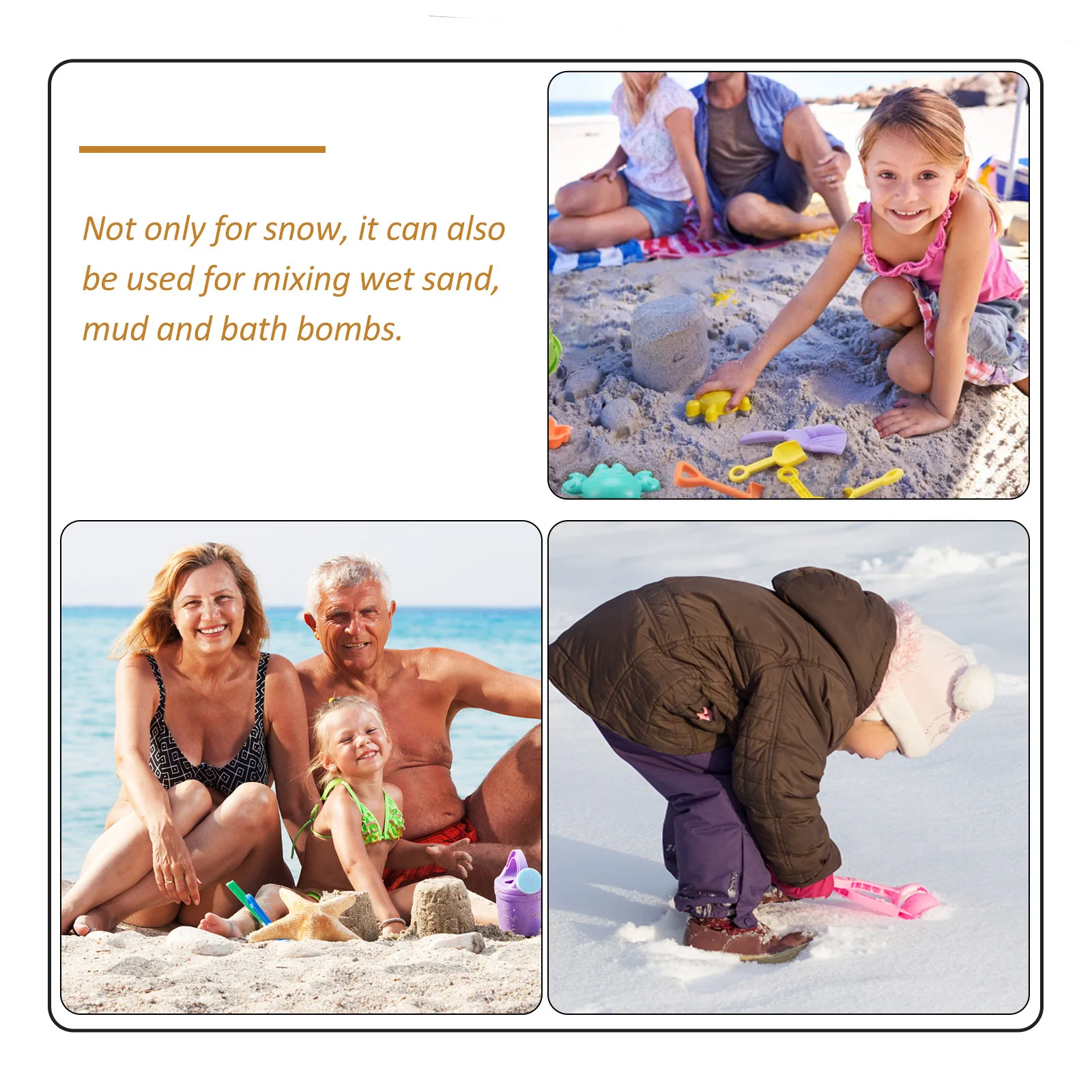 

Kids Snow Ball Maker Clip - Quick Shape Winter Tool with Comfort Handle for Outdoor Family Fun Mixing Wet Sand Mud