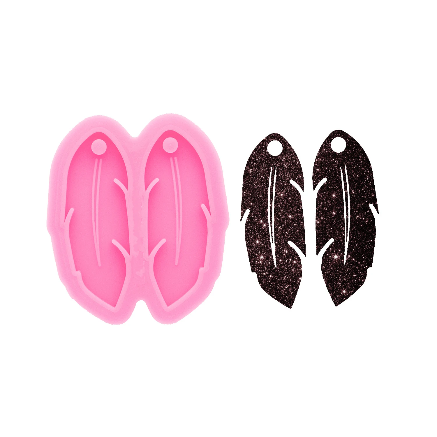 Ring Diamond Gem Fist Earring Silicone Mold Punk Style Epoxy Resin Casting Mold for DIY Jewelry Pendant Keychain Craft