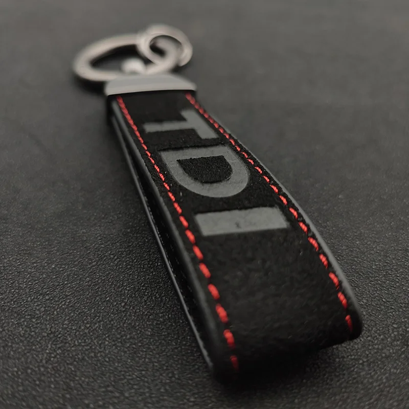 Luxury Men Women Suede Leather Car Keychain For Passat Caddy Bora Polo Golf 4 5 6 7 MK5 TDI Keychain Accessories image 5