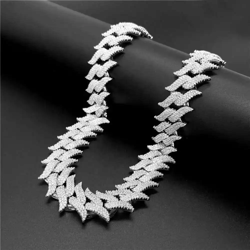 

Buss Down Moissanite Jewelry Sterling Silver Iced Necklace 925 Men Gold Plated Necklace