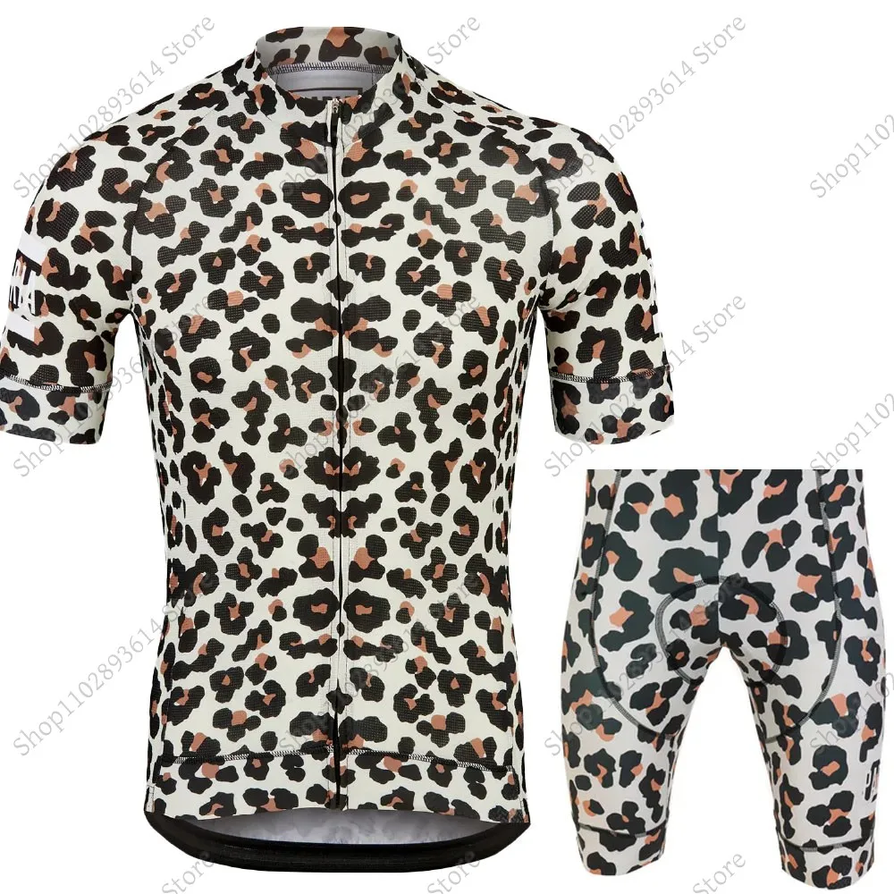 2024 LEOPARD Cycling Jersey Set Men Clothing Short Sleeve Kit Road bike Shirt Bicycle Bib Shorts MTB Radtrikot