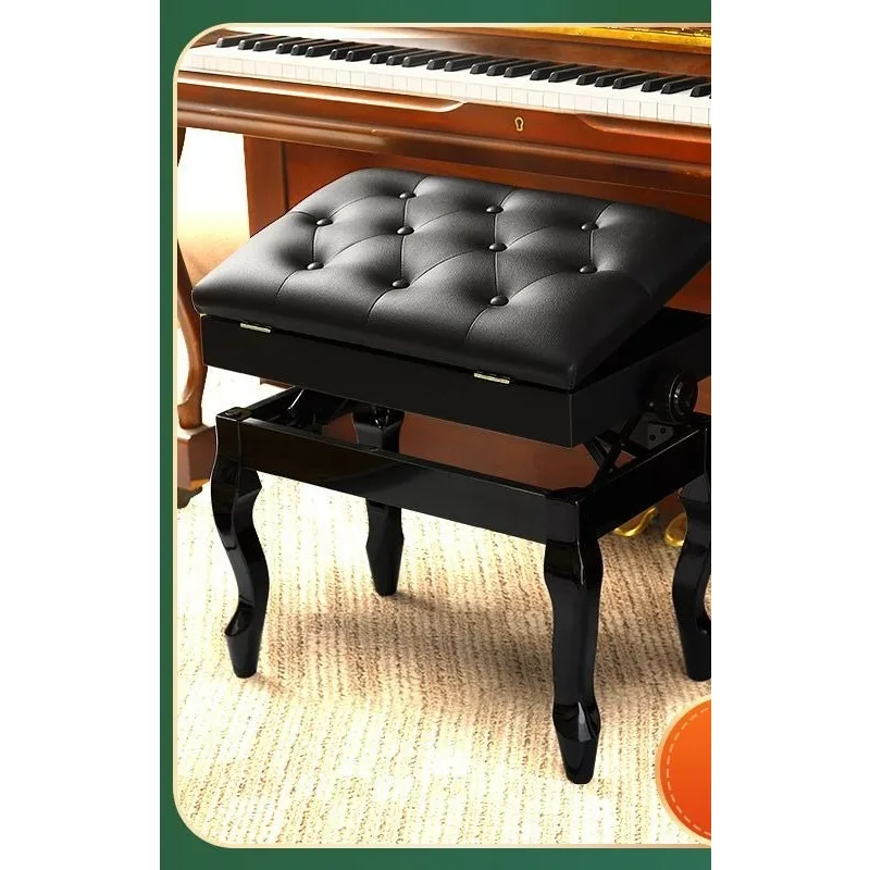 Piano stool can be lifted and adjusted special solid wood single double, guzheng stool adult electric piano chair