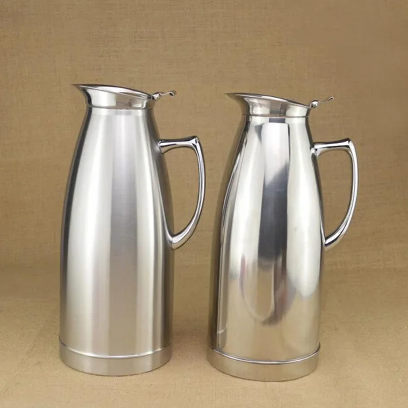Termo de vacío doble pared de acero inoxidable alta calidad de 2L, hervidor agua termo con forma vientre estilo
