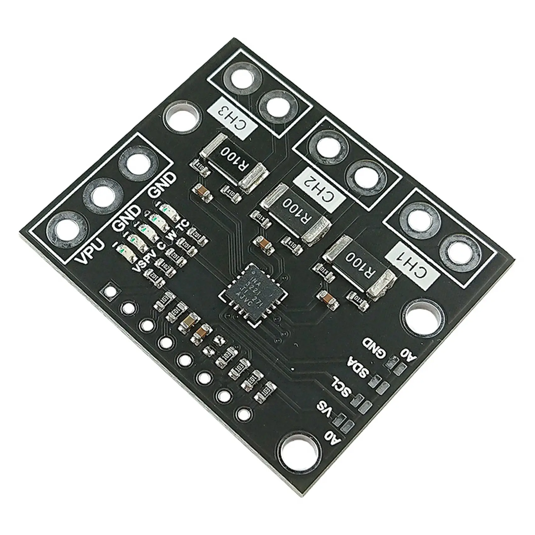 -ABDH 2X I2C SMBUS INA3221 Triple-Channel Shunt Current Power Supply Voltage Monitor Sensor Board Module Replace INA219