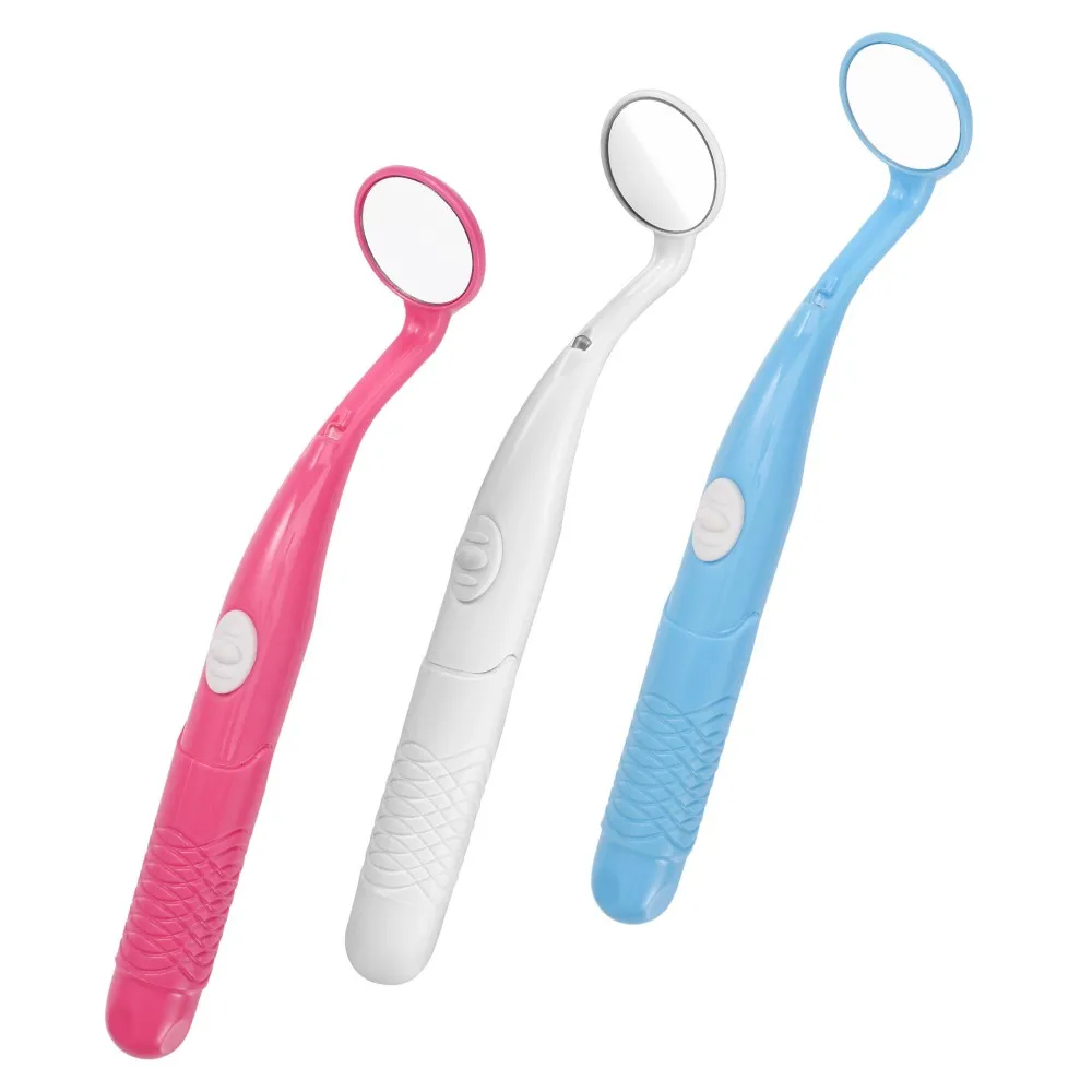 

Multi-Color Dental Mirror with Light Teeth Inspection LED Mirror Anti-Fog Mouth Mirror MM380 Dentist Oral Care Tool 3 Color