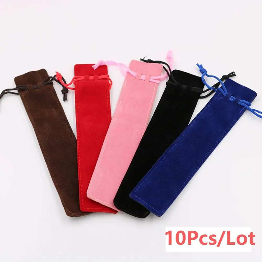 Sleeve Holder Single Pen Bag Plush Cloth Pen Bag Double-sided Thickened Velvet Pen Pouch Sleeve Office School Supplies