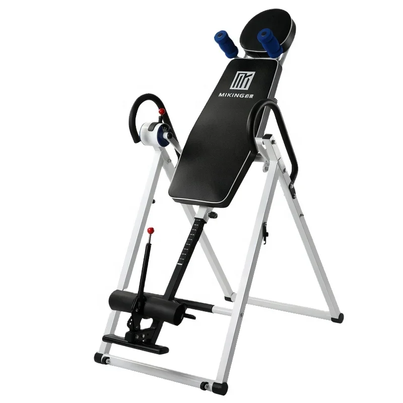 Inversion Table With Headrest & Adjustable Protective Belt Back Stretcher Machine For Pain Relief Therapy