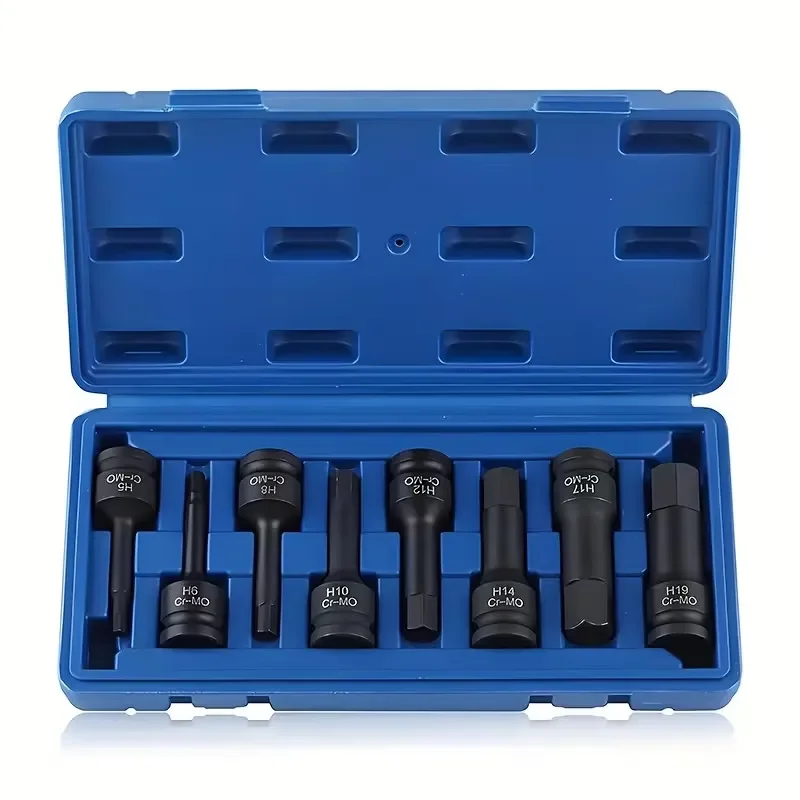for H Type 1/2 Electric Wrench Bit Set Auto Repair Tool Hexagonal Screwdriver Sleeve Inner Hex Air Cannon Pneumatic Impact