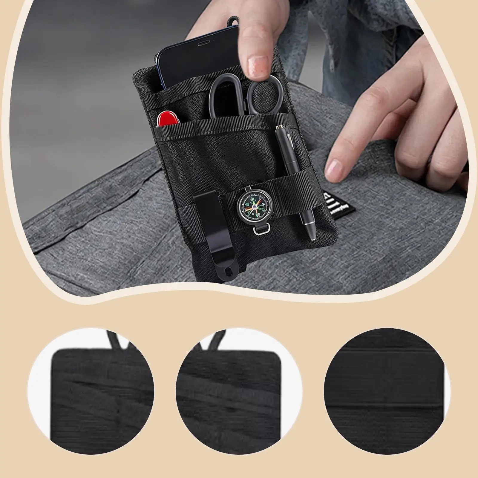 TOOLS Pocket Organizer,Utility,Multipurpose,Fanny Pack,TOOLS Bag Pocket Pouch Small Tool Bag for Pen Notebook Work Maintenance