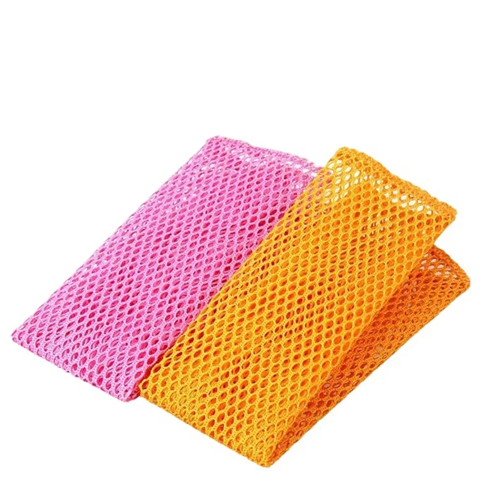 2Pcs Mesh Dishwashing Towel Rapid Scourer Mesh Washing Cloths Screen Cleaning Wipes Durable Innovative Dish Washing Net Cloths