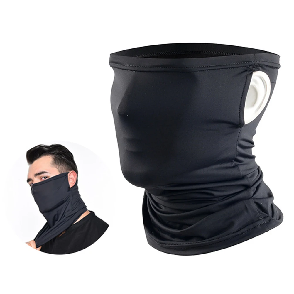 

Black Multifunctional Neck Gaiter Riding Cap Face Mask Outdoor Dustproof Windproof Breathable Headwrap Uv Protection
