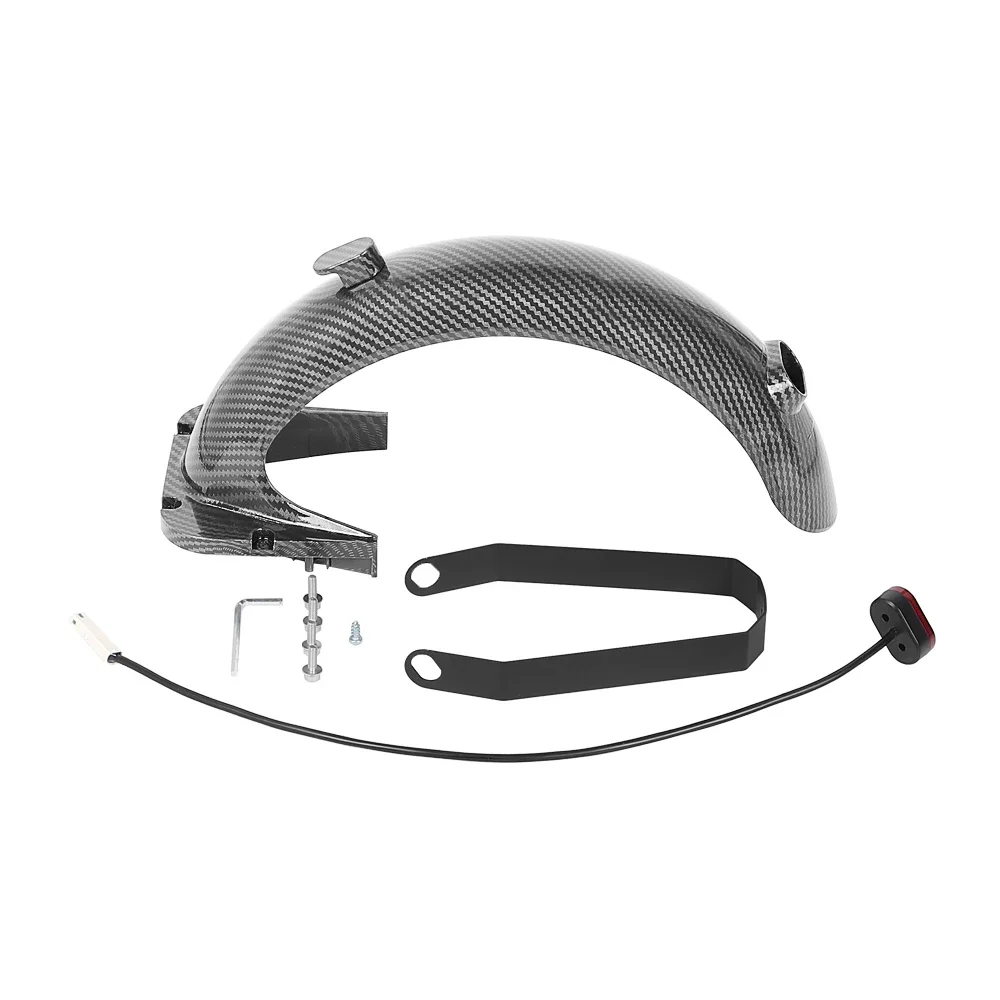 Vorne Hinten Kotflügel Zubehör Kit Für Ninebot Max G30 Elektrische Roller Carbon Fiber Fender Flügel Mit Bremslicht Teil – Detail 21