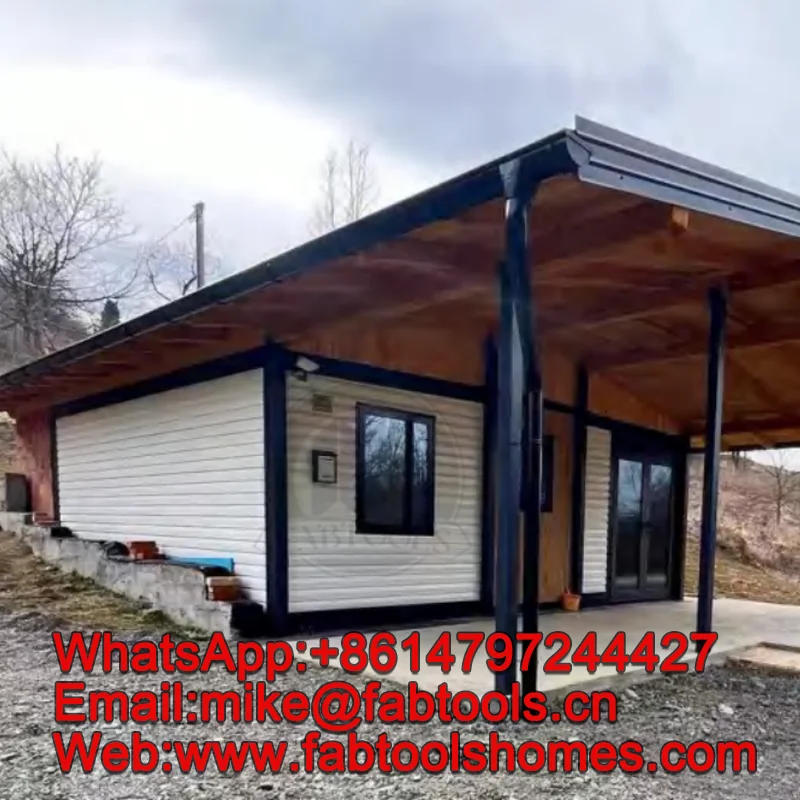 Rugged outdoor prefabricated house Modular container living house With home improvement facilities and carport