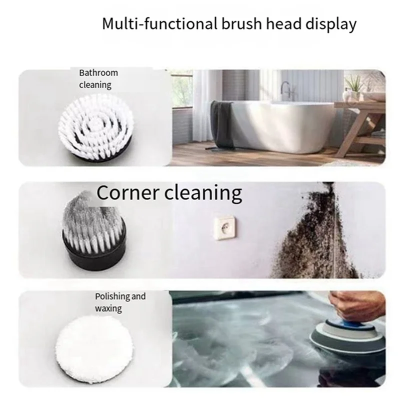 فرشاة أرضية ذات مقبض طويل لتنظيف البلاط والمساحة وأجهزة الحمام والفرش وفرش التنظيف الكهربائية المتينة