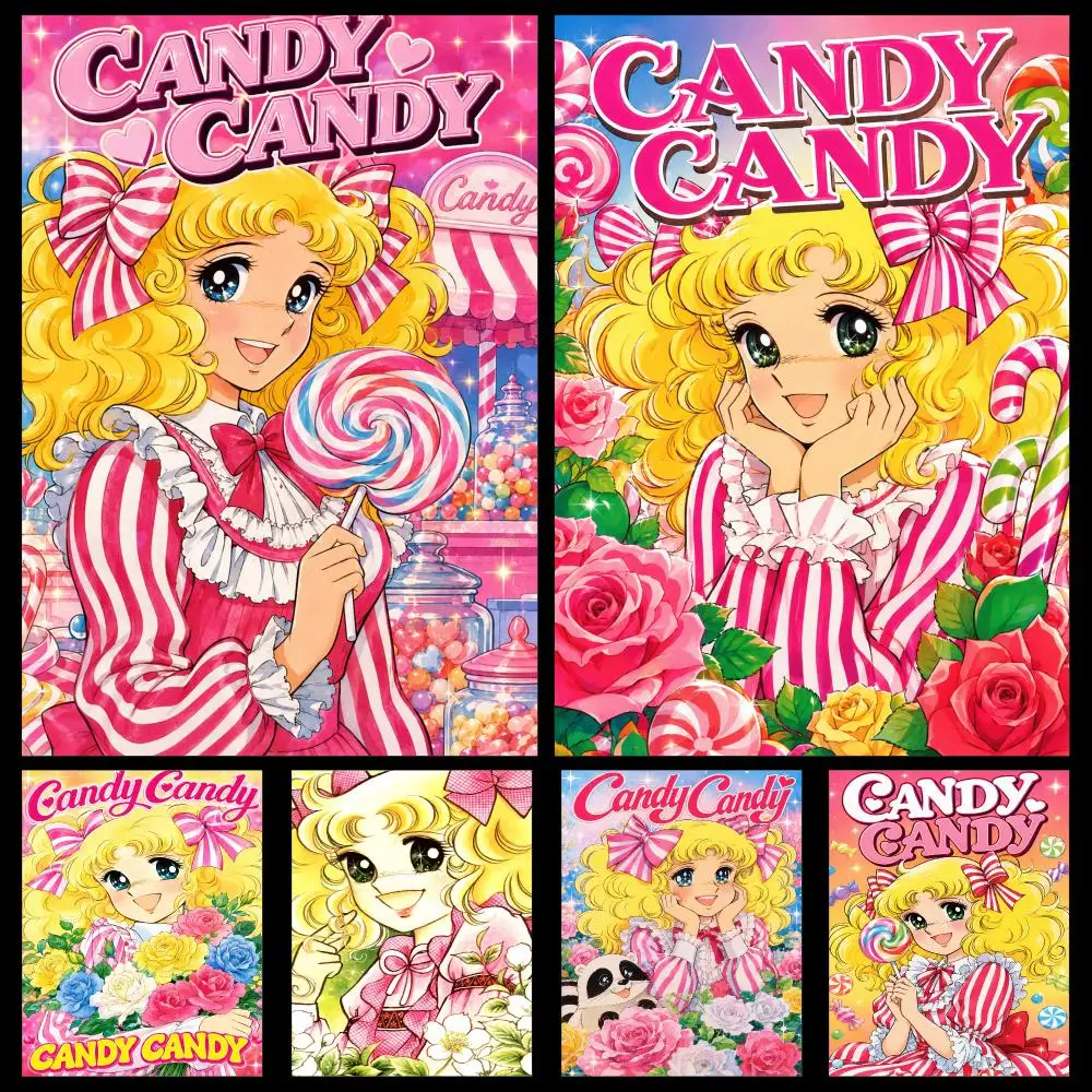 Anime Candy Candy Terry Albert Anthony Poster PP Self Adhesive Decorative HD For Garage Gaming Room Living Room Gift