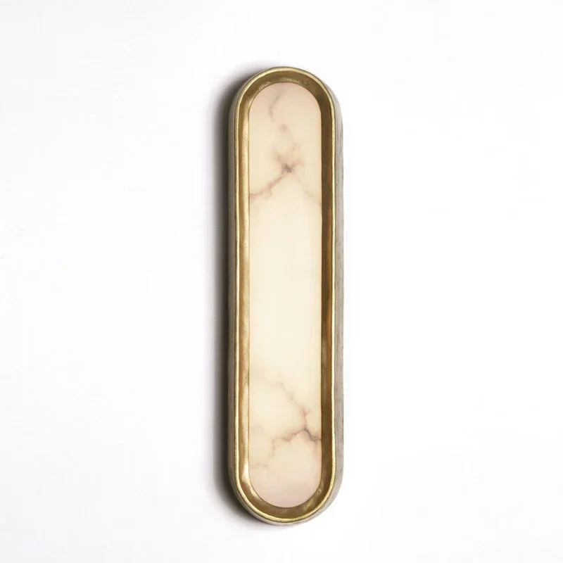 

Postmodern Marble Strip LED Wall Lamp Creative Living Room Sofa Background Wall Model Room Villa Hotel Bedroom Art Wall Lamp