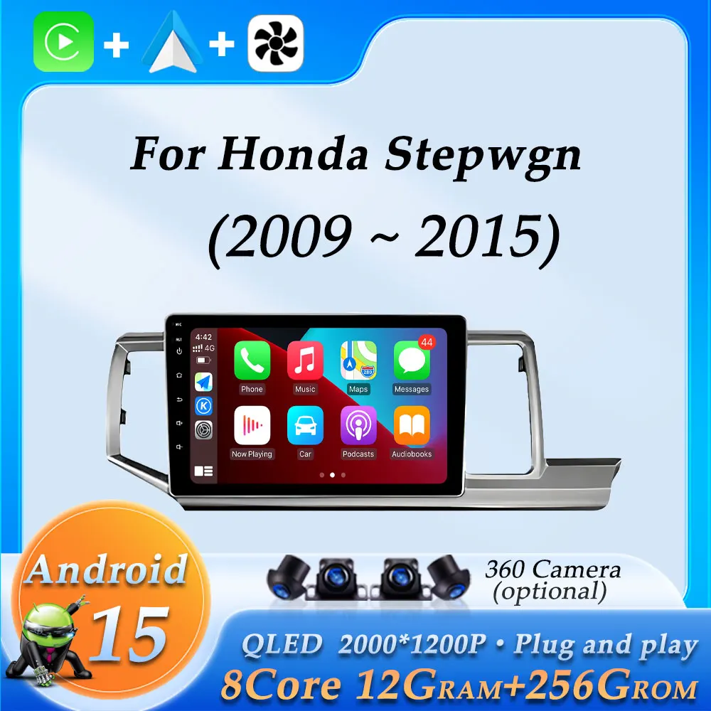 

Car Radio Audio Multimedia Video Player for Honda Stepwgn RHD 2009 - 2015 Wireless CarPlay Bluetooth DSP Stereo GPS Navigation
