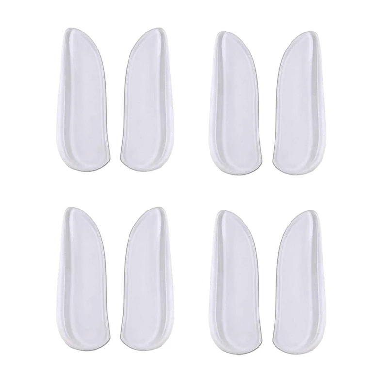 

4 Pairs Medial & Lateral Heel Wedge Silicone Insoles - Corrective Adhesive Shoe Inserts