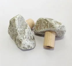 4PCS Pebble Creative Solid Wood Decorative Hook Hanging Natural Stone Hook On Cloakroom Wall(Random delivery)