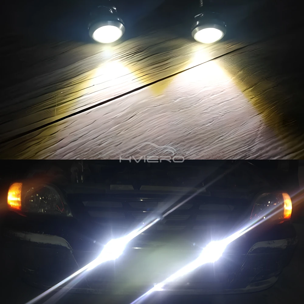 2Pc Auto Car Led Daytime Running Light DRL 18mm Day Eagle Eye Lamp Backup Reversing Parking Signal Waterproof Headlight Fog Bulb